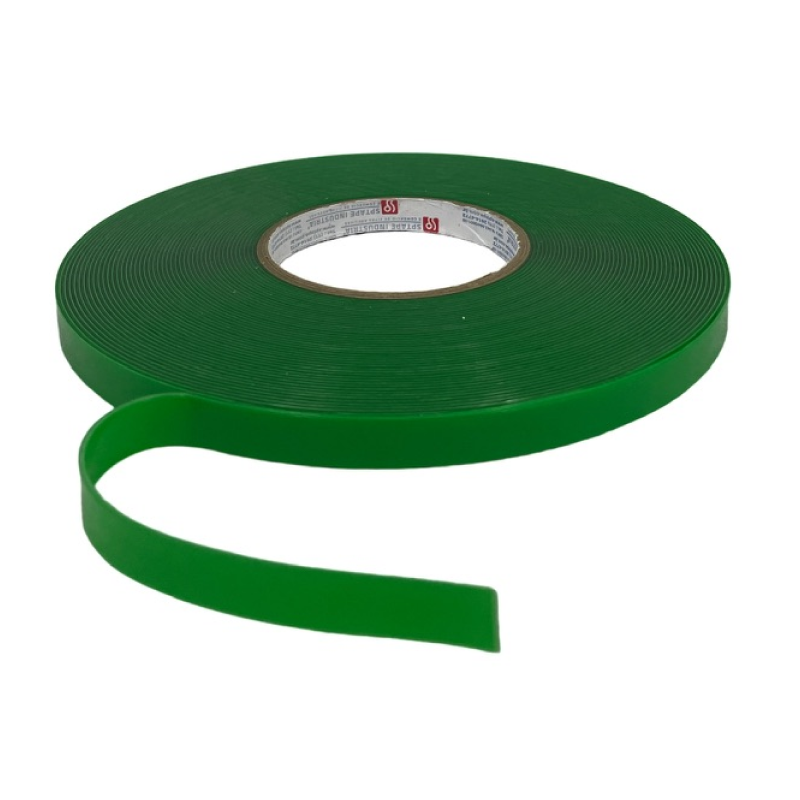 Fita Dupla Face de Massa Acrílica Transparente com Liner Verde5